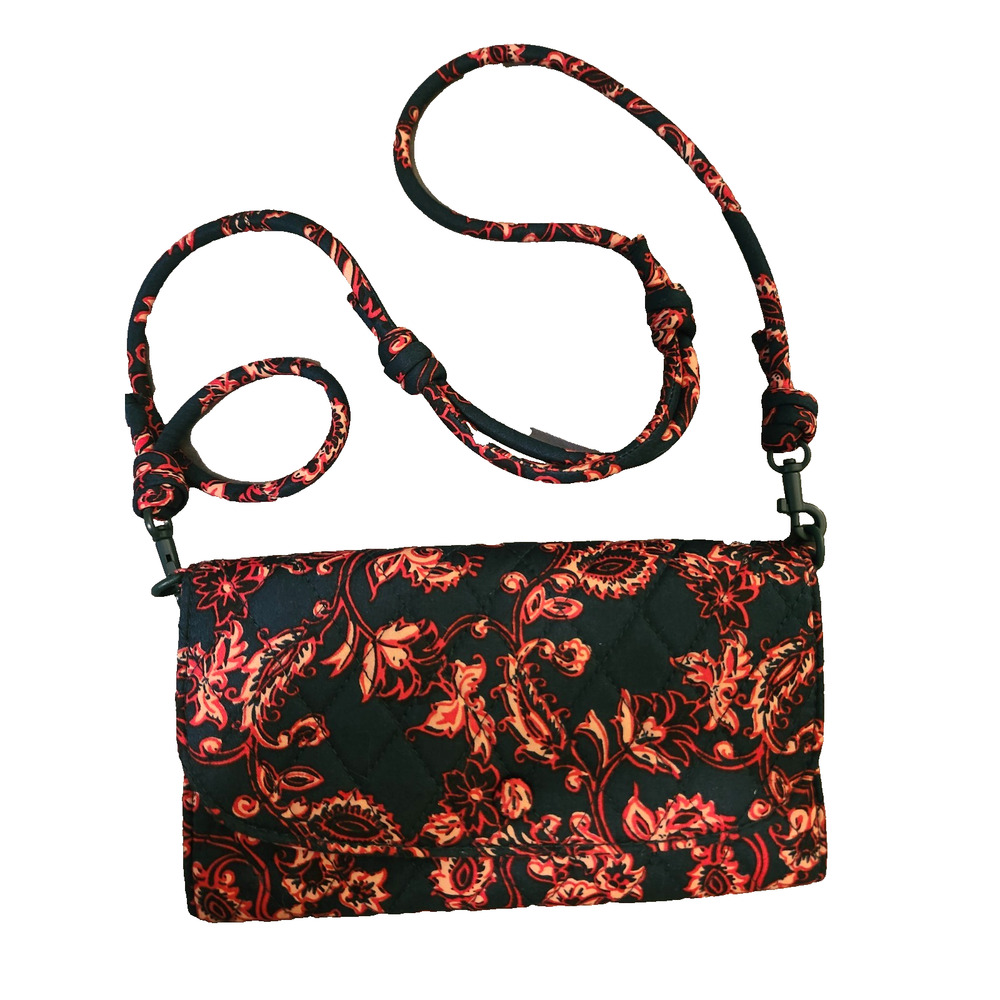 Vera Bradley Wildwood Wallet Crossbody Victorian Vines NWOT RETIRED PRINT